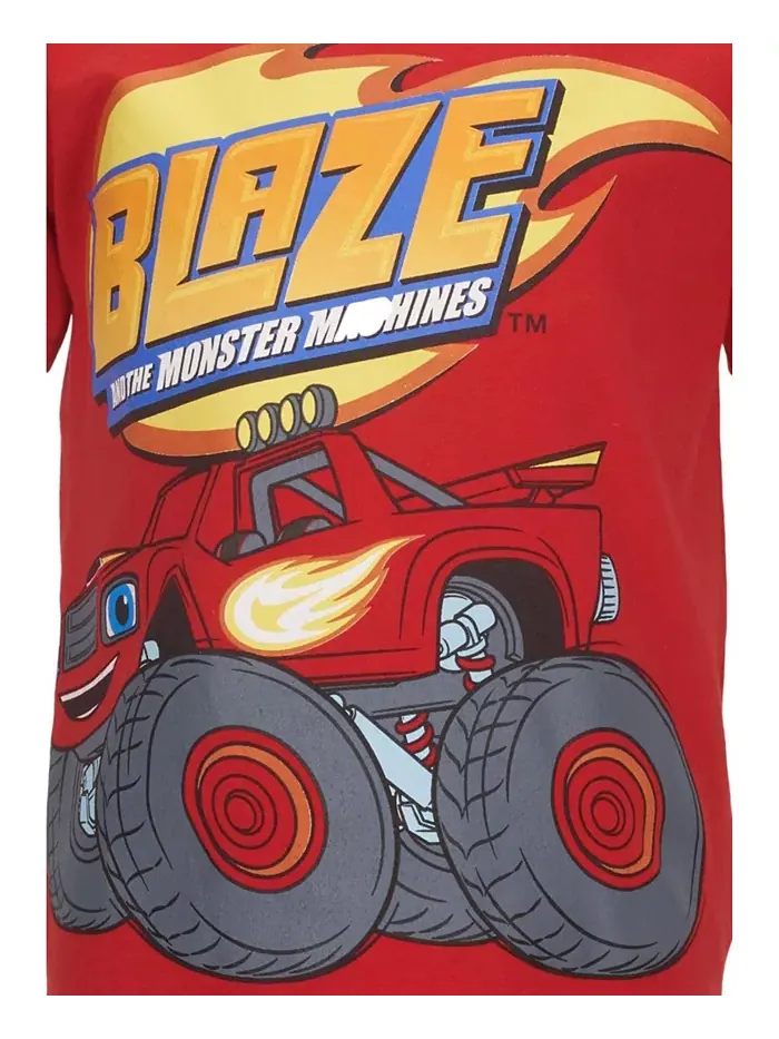 Футболки для мальчиков Nickelodeon, 2 шт Blaze and the Monster Machines — изображение 2 из 5, красный/синий