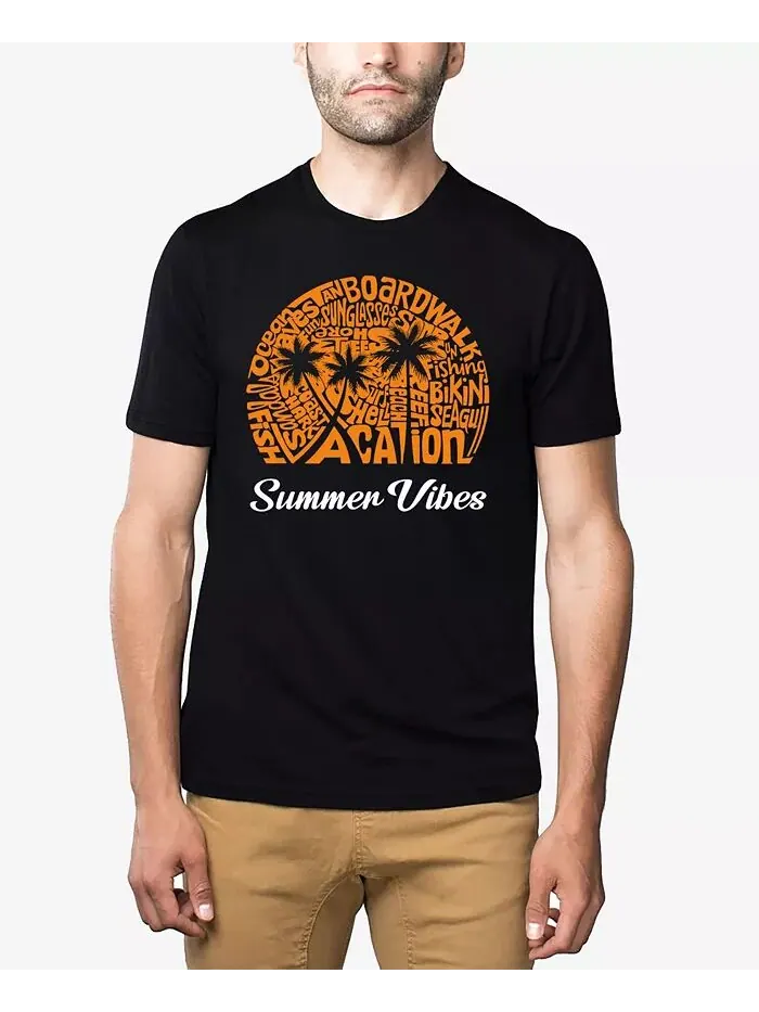 Футболка мужская Summer Vibes Premium Blend Word Art LA Pop Art — изображение 1 из 3, черный