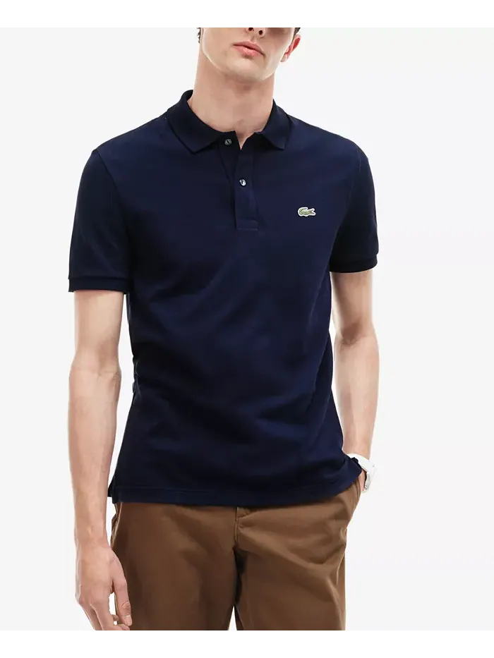 Поло мужское Lacoste, классическое, хлопок — изображение 3 из 5, серебряный