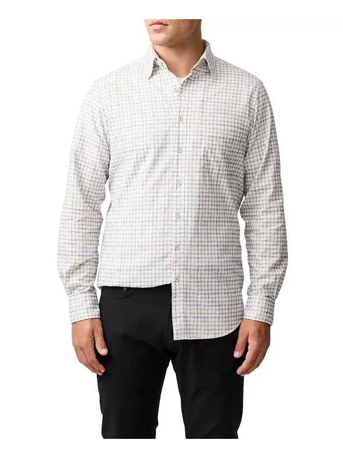 Мужская футболка Fox Street с длинными рукавами Slim Fit Rodd & Gunn — изображение 1 из 1, синий