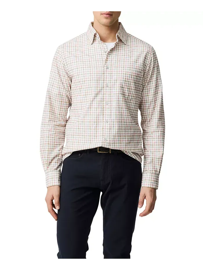 Мужская футболка Fox Street с длинными рукавами Slim Fit Rodd & Gunn — изображение 5 из 5, розовый