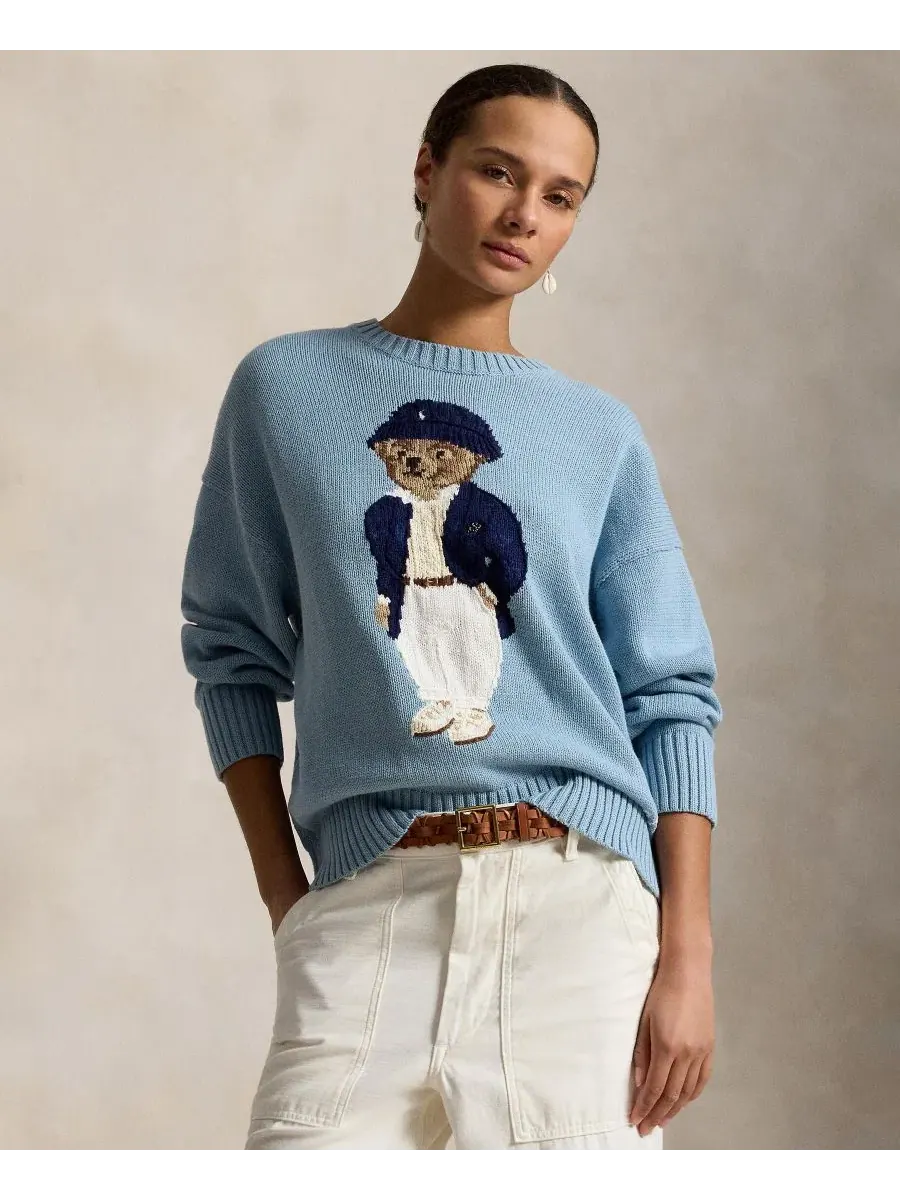Женский свитер Polo Bear оверсайз с круглым вырезом Polo Ralph Lauren