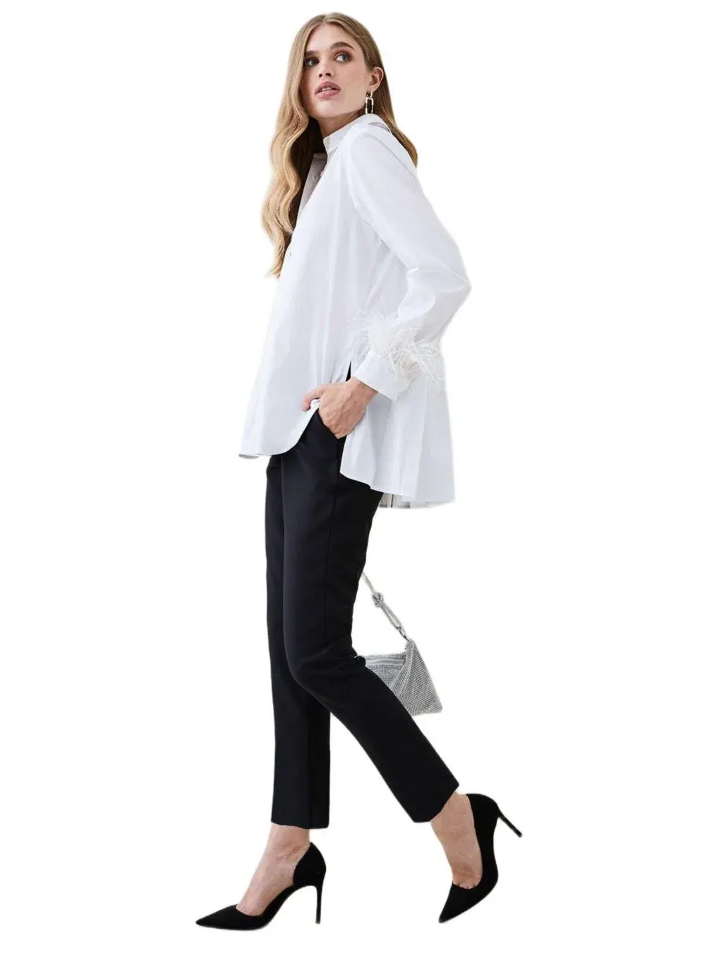 Женские брюки Essential Techno Woven Karen Millen — изображение 2 из 5, черный