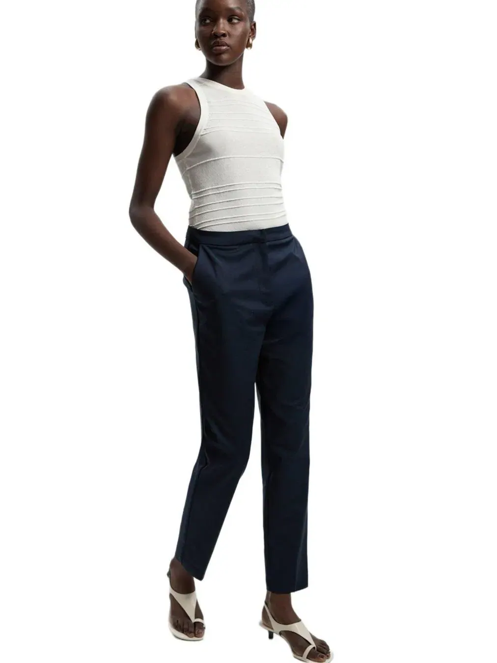 Женские брюки Essential Techno Woven Karen Millen — изображение 2 из 8, темно-синий