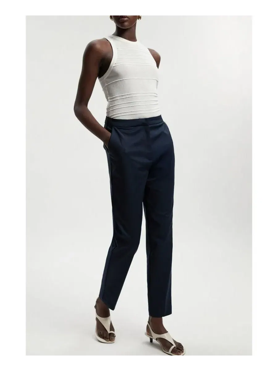 Женские брюки Essential Techno Woven Karen Millen — изображение 7 из 8, темно-синий