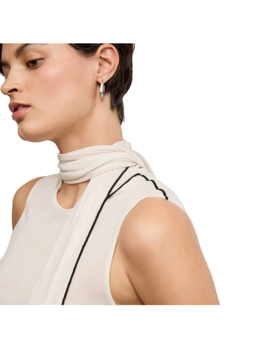 Женская майка-шарф Felicity - Cloud Jersey MMLaFleur — изображение 5 из 5, белый
