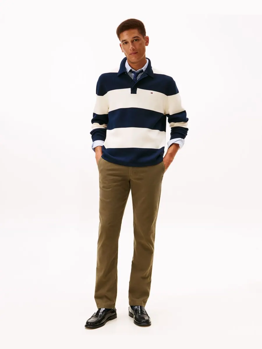 Мужские брюки Denton Slim-Fit Tommy Hilfiger — изображение 4 из 4, оливковый зеленый