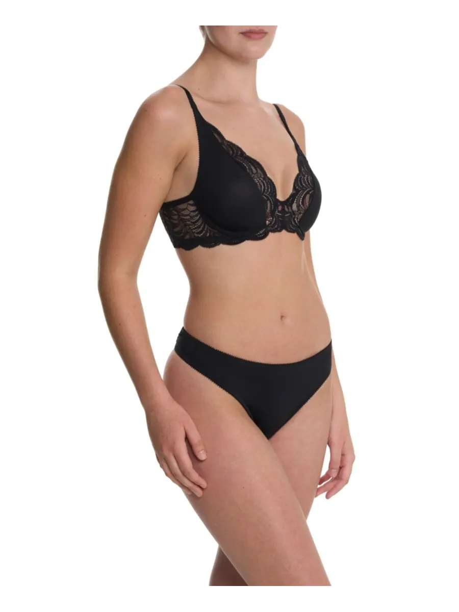 Бюстгальтер-футболка Persuasion Lace Convertible Plunge Natori — изображение 2 из 6, черный