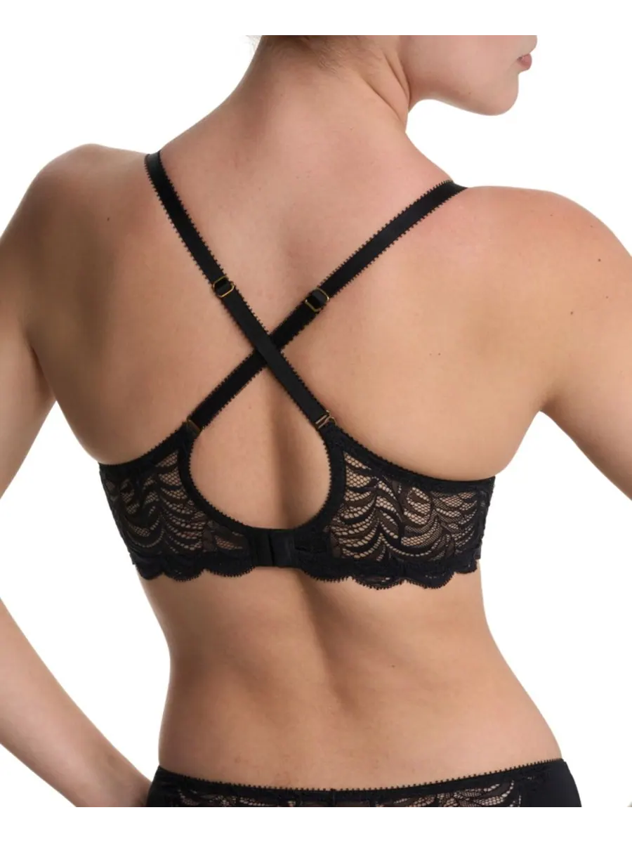 Бюстгальтер-футболка Persuasion Lace Convertible Plunge Natori — изображение 4 из 6, черный