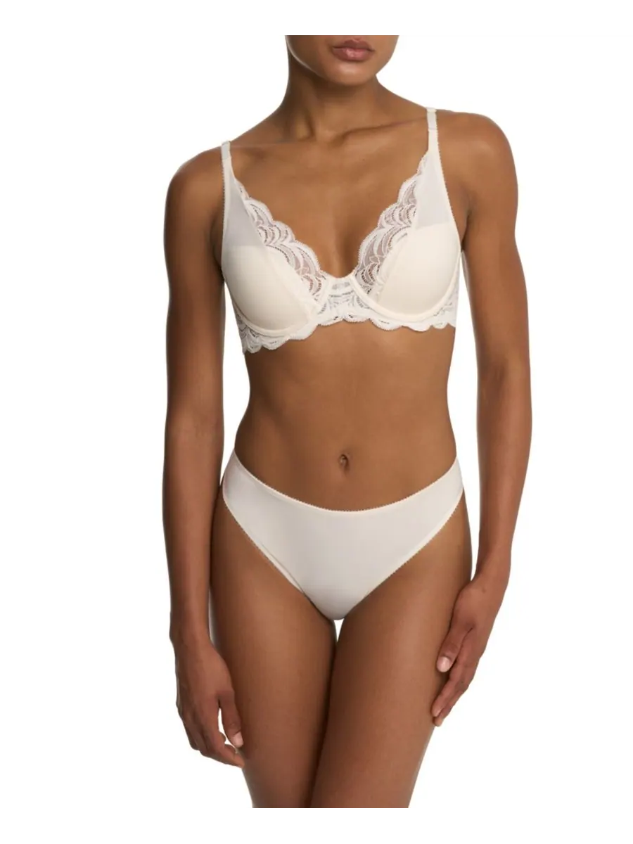 Бюстгальтер-футболка Persuasion Lace Convertible Plunge Natori — изображение 1 из 5, белый