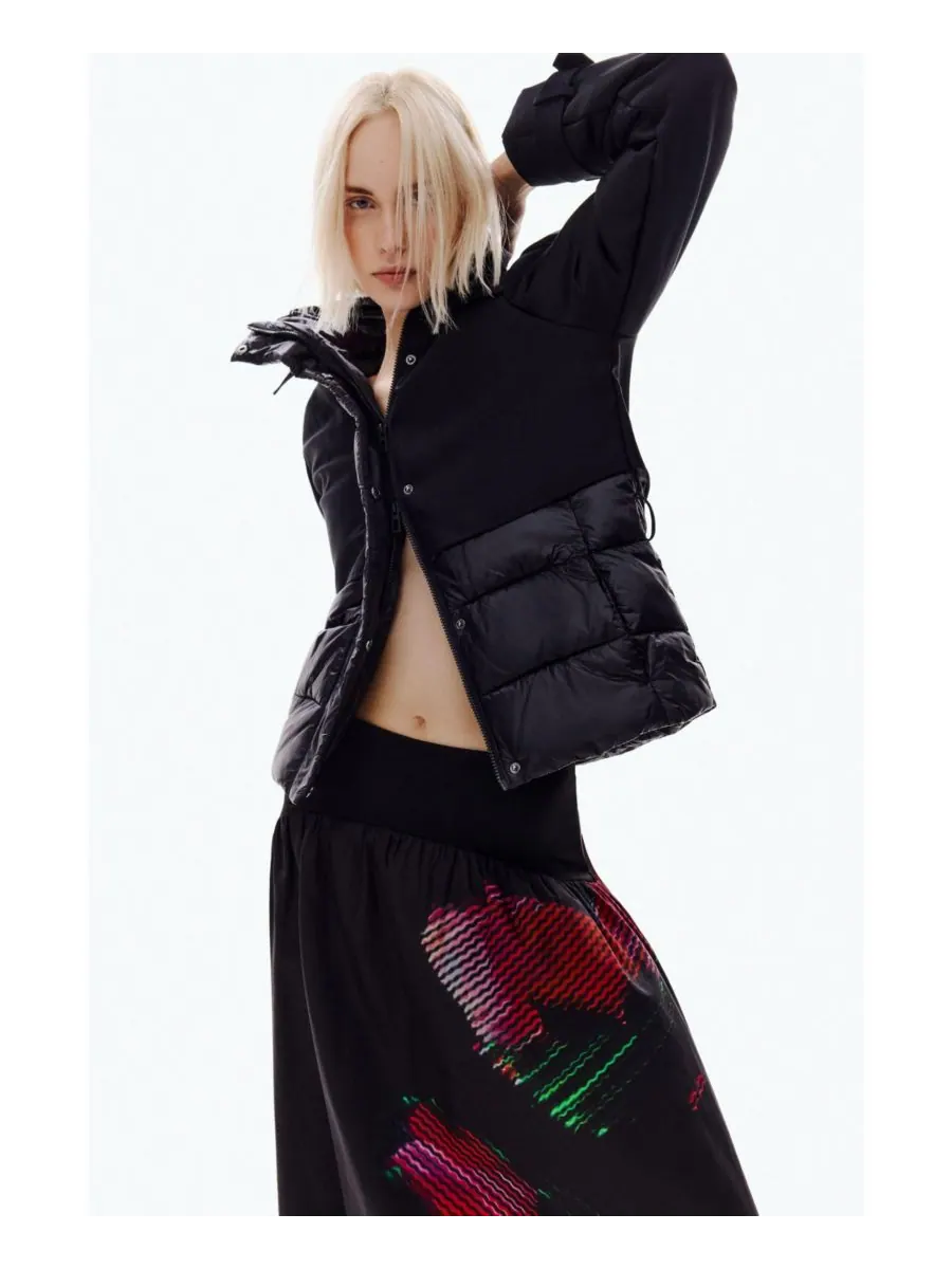 Женская юбка миди с пиксельным рисунком Desigual — изображение 3 из 5, черный