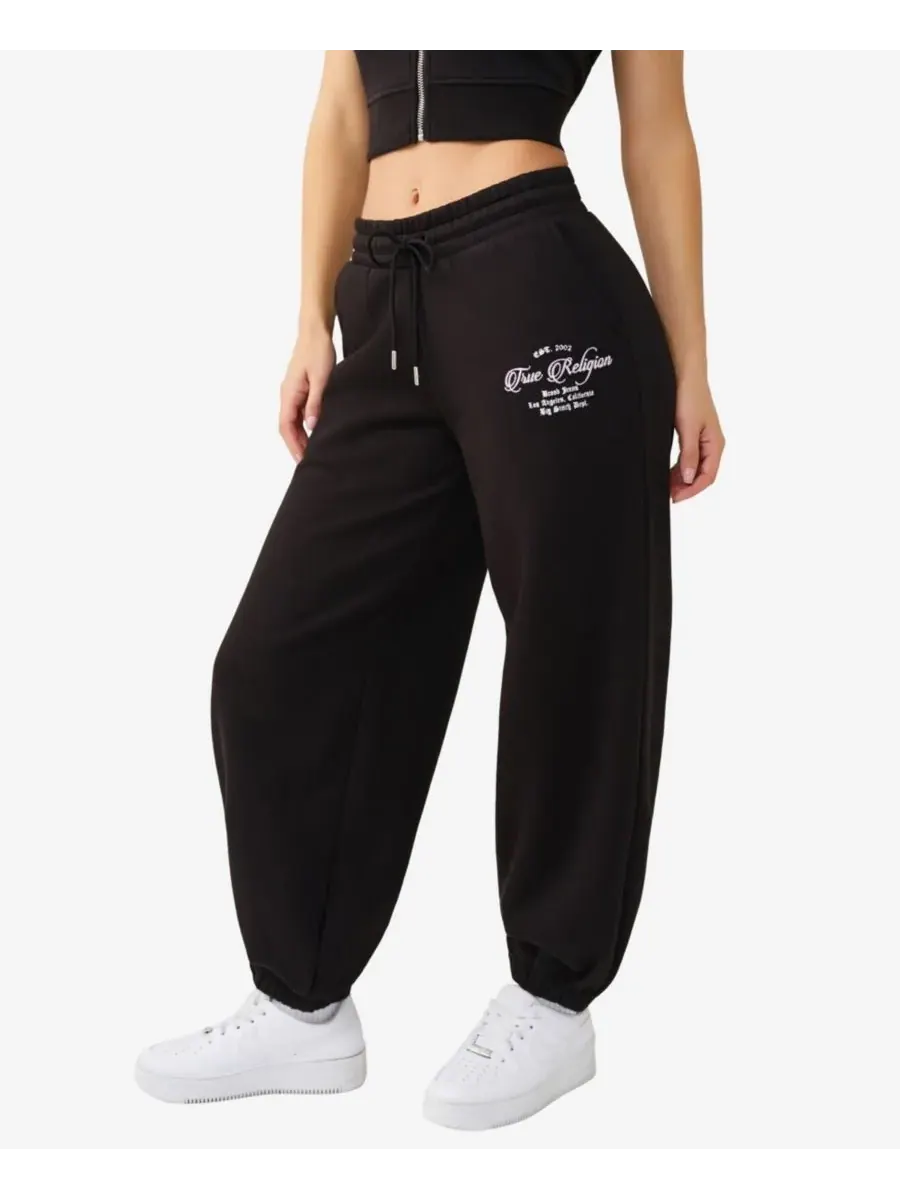 Женские спортивные брюки Crystal Baggy Joggers True Religion — изображение 2 из 3, черный