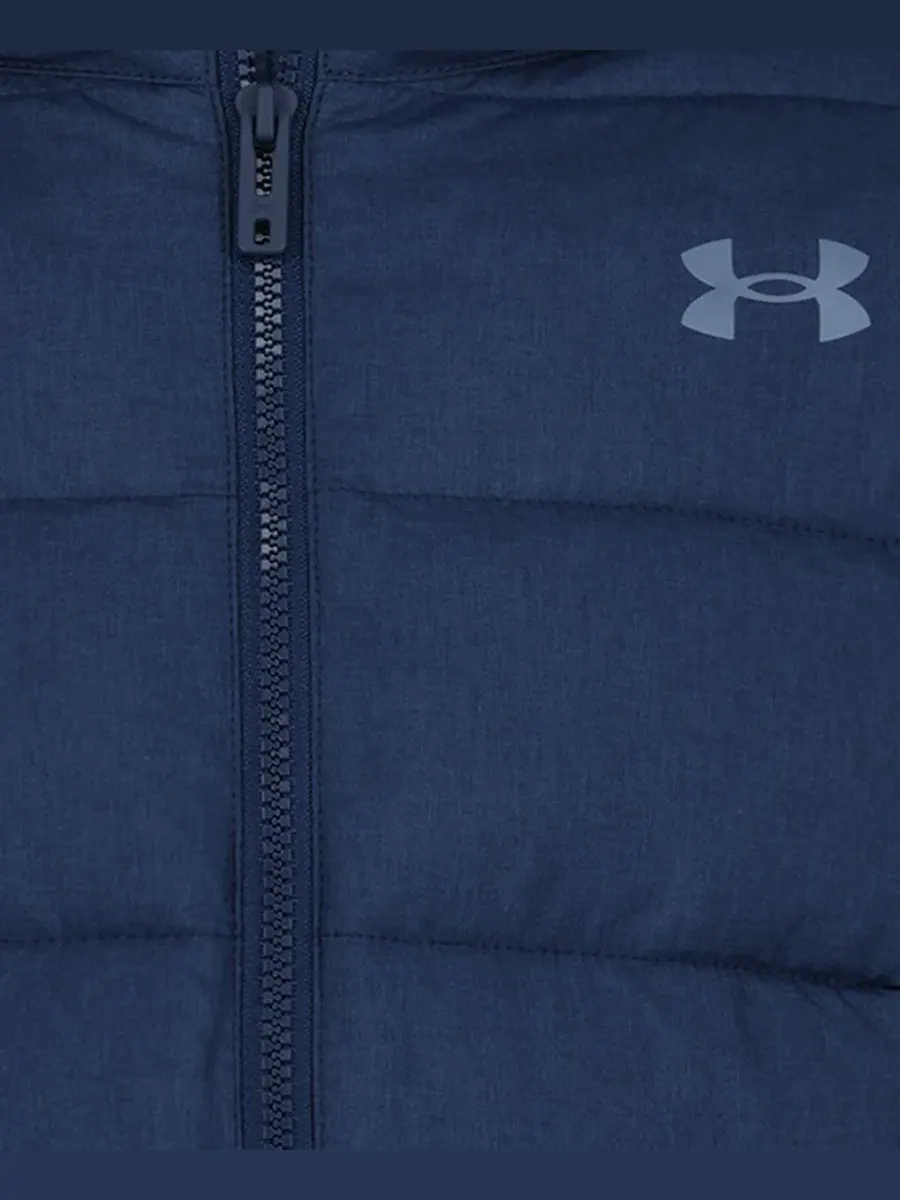 Детская куртка-пуховик с капюшоном и принтом Under Armour — изображение 7 из 9, темно-синий