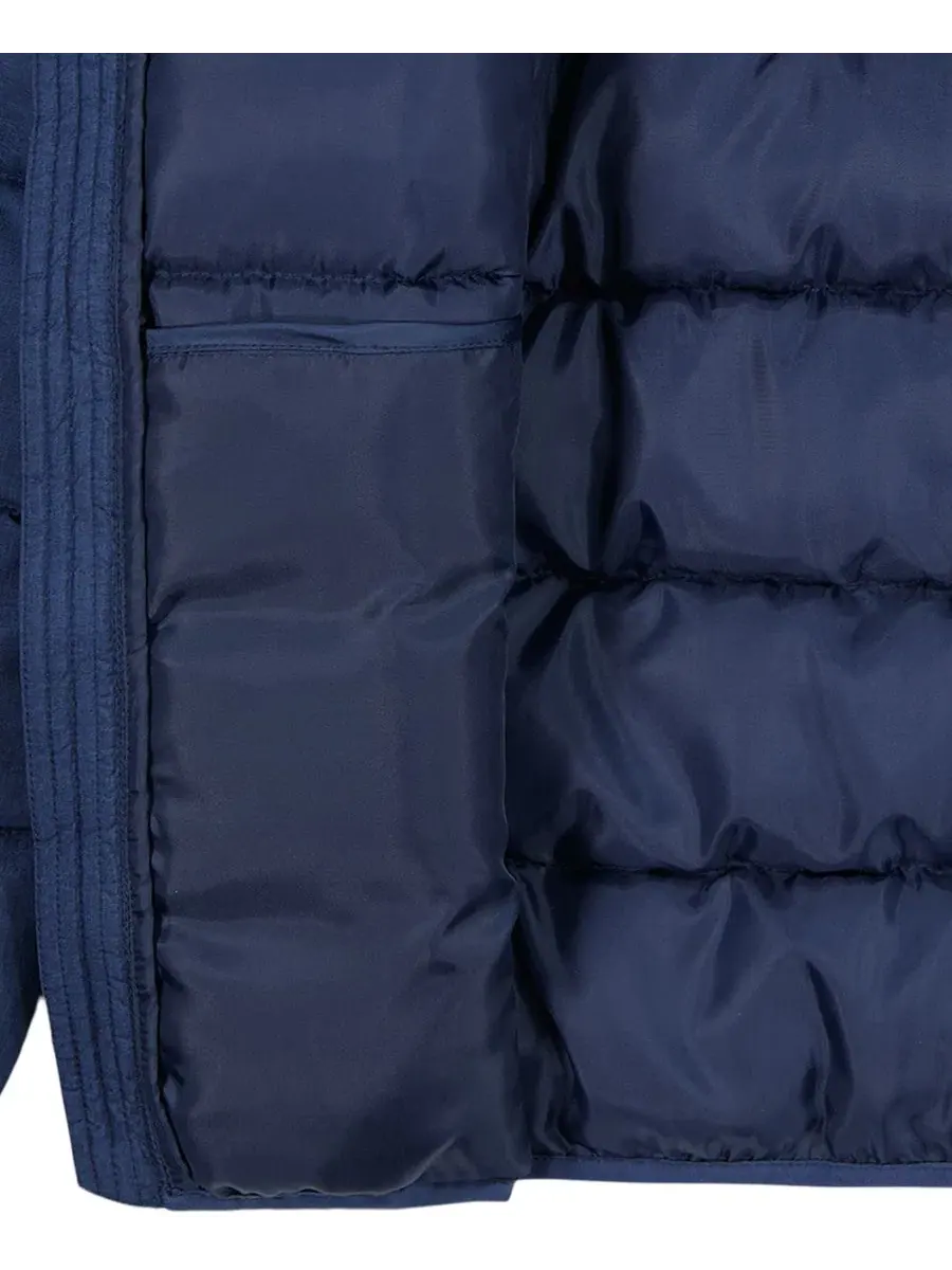 Детская куртка-пуховик с капюшоном и принтом Under Armour — изображение 9 из 9, темно-синий