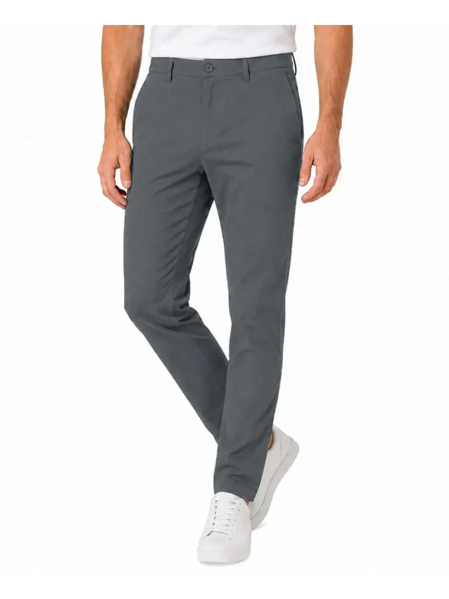 Брюки чинос Slim Fit из супер-стрейч ткани Every Day Chino Blu Rock — изображение 1 из 5, серый