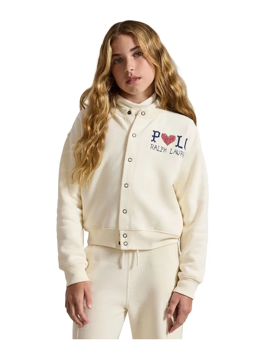 Кардиган из флиса с локтевыми заплатками Logo Fleece Cardigan Polo Ralph Lauren