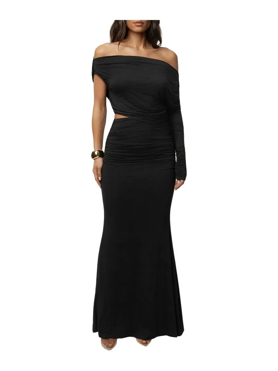 Платье макси с вырезом Premiere Cutout Maxi Dress JLUXLABEL — изображение 1 из 11, черный
