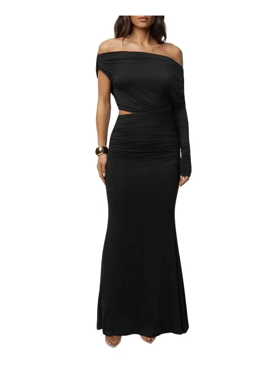 Платье макси с вырезом Premiere Cutout Maxi Dress JLUXLABEL — изображение 5 из 11, черный