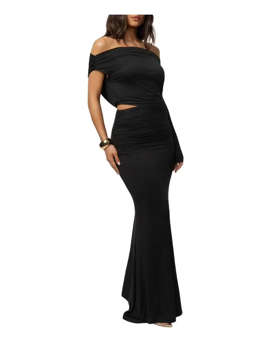 Платье макси с вырезом Premiere Cutout Maxi Dress JLUXLABEL — изображение 6 из 11, черный