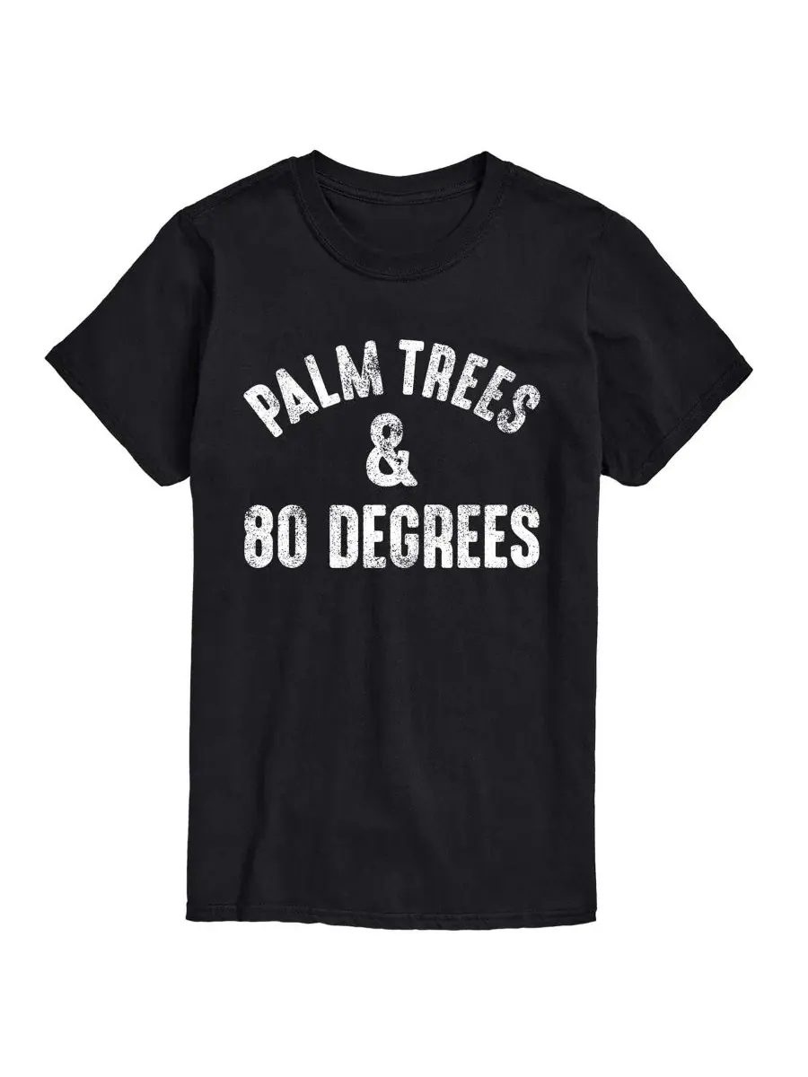 Футболка с графическим принтом Palm Trees And 80 Degrees AIRWAVES — изображение 1 из 3, черный