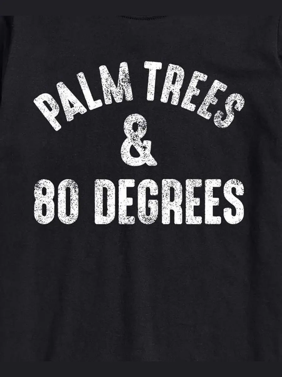 Футболка с графическим принтом Palm Trees And 80 Degrees AIRWAVES — изображение 3 из 3, черный
