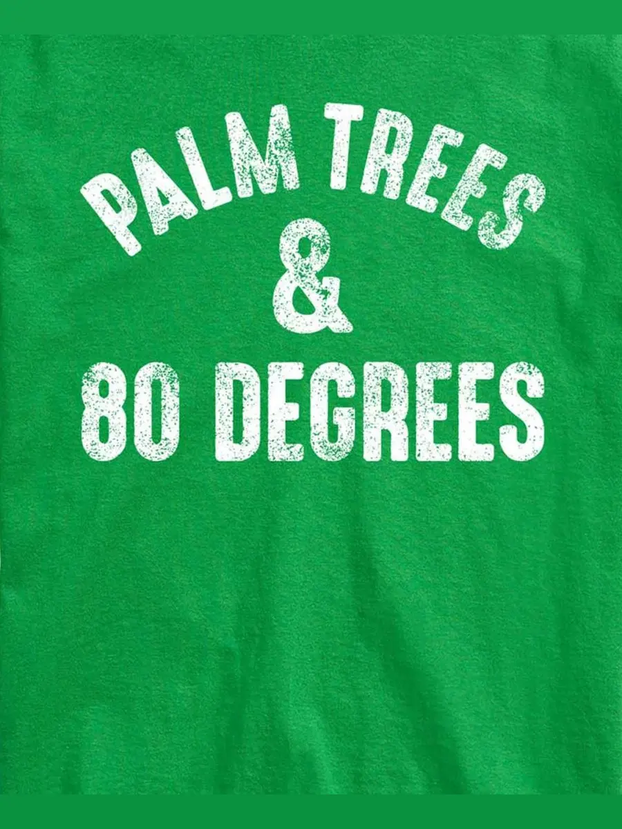 Футболка с графическим принтом Palm Trees And 80 Degrees AIRWAVES — изображение 3 из 3, зеленый