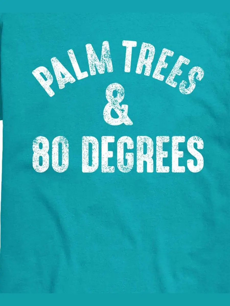 Мужская футболка с принтом Palm Trees And 80 Degrees AIRWAVES — изображение 3 из 3, синий