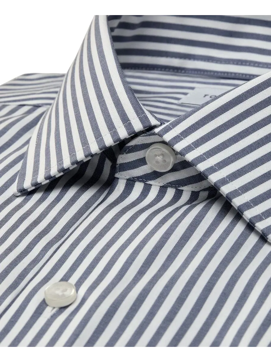 Рубашка-сорочка с воротником-стойкой, slim fit, из хлопкового твила с эластаном, без складок Tommy — изображение 2 из 3