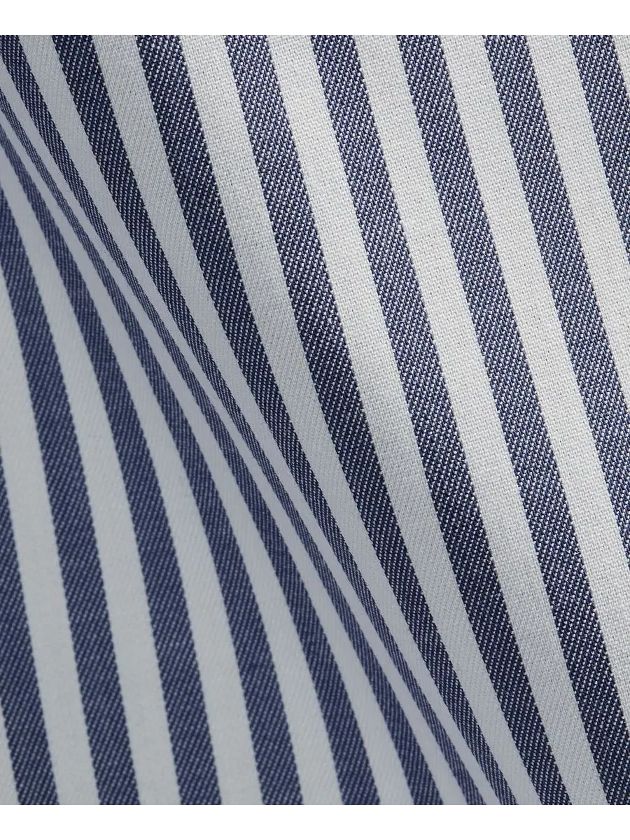 Рубашка-сорочка с воротником-стойкой, slim fit, из хлопкового твила с эластаном, без складок Tommy — изображение 3 из 3