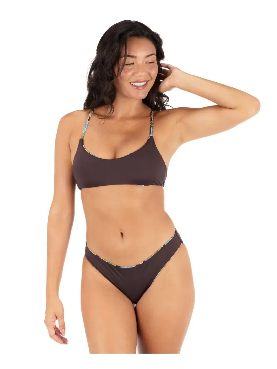 Купальник женский раздельный Hurley Miami Garden Cross-Back Bikini Top — изображение 4 из 9, еж/перезвонок