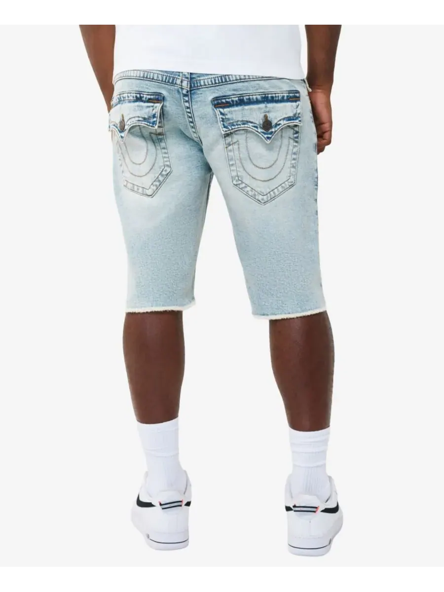 Мужские шорты прямого кроя True Religion — изображение 3 из 3, индиго светлый