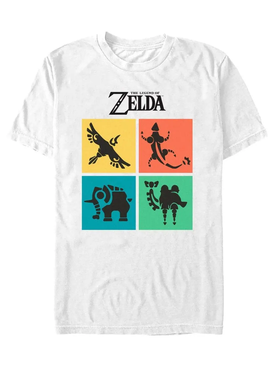 Футболка с принтом Nintendo Zelda Divine Beasts Fifth Sun — изображение 1 из 3, белый