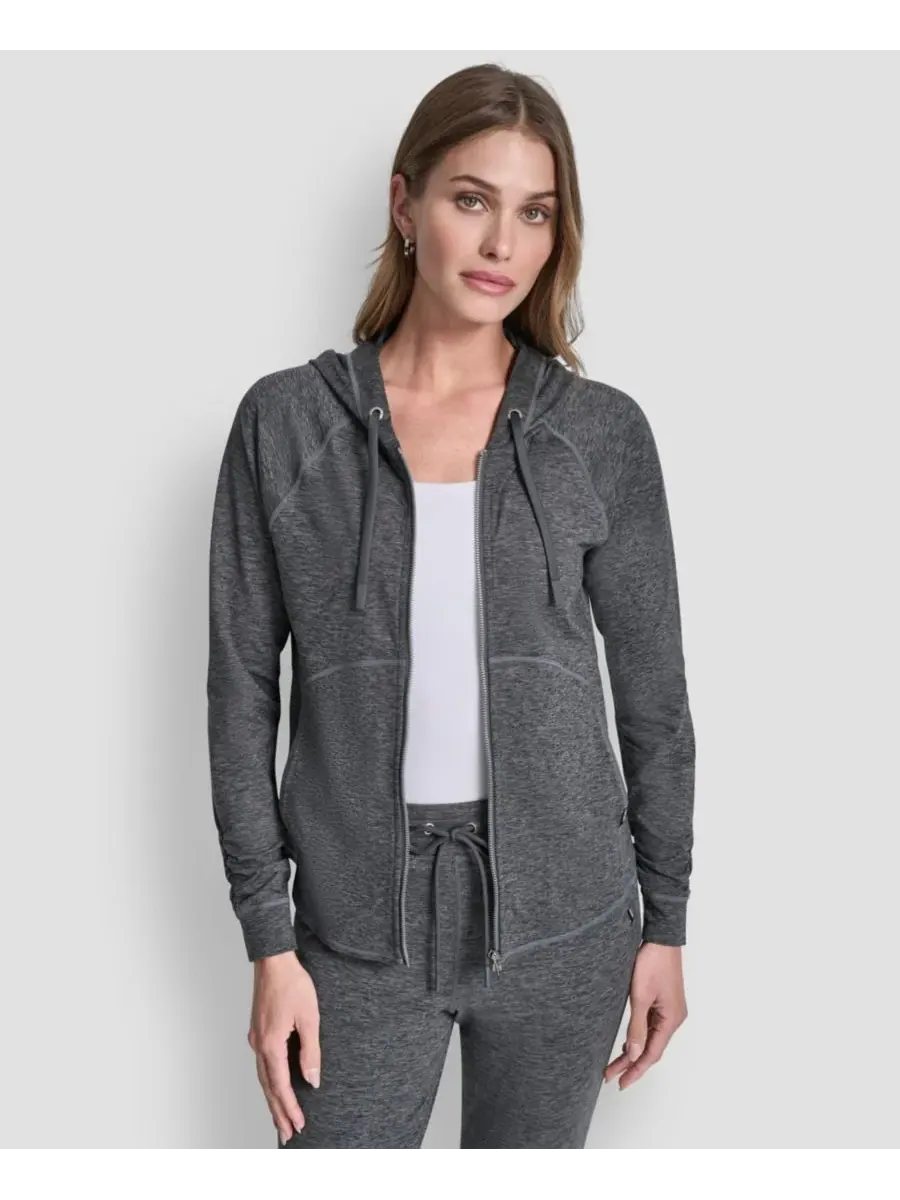 Женская толстовка с длинными рукавами и застежкой-молнией DKNY