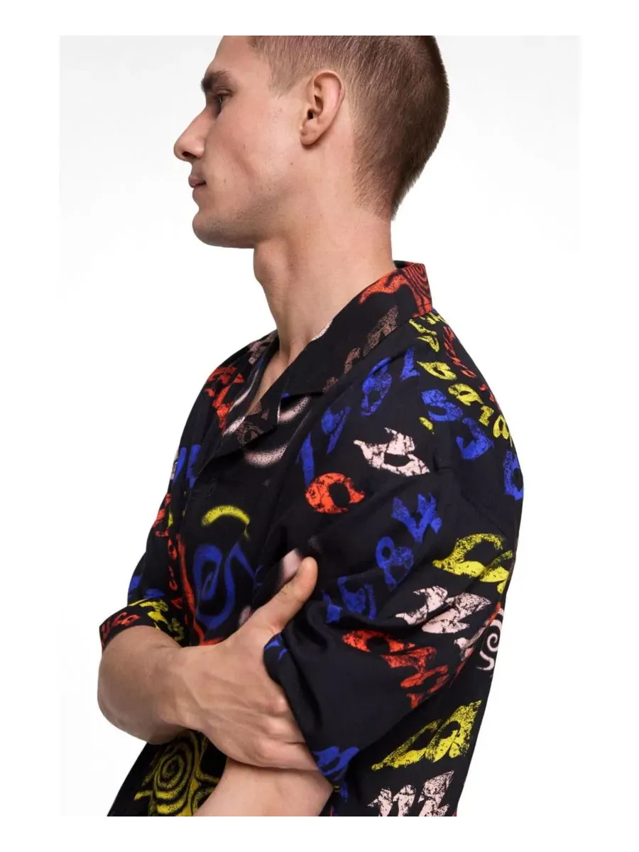 Мужская рубашка с принтом Desigual — изображение 3 из 5, синий