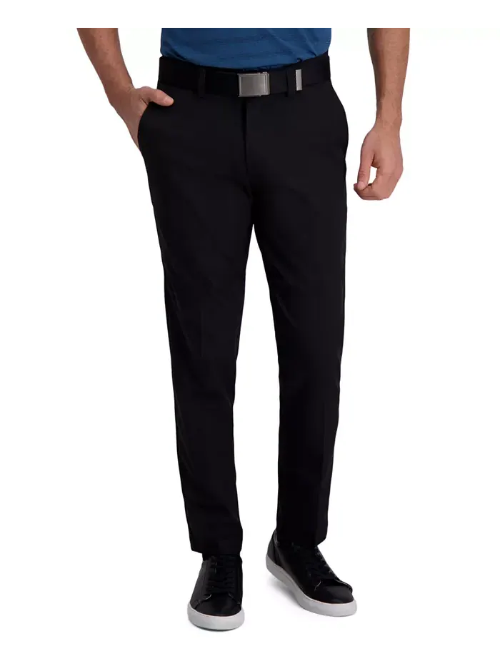 Брюки Cool Right Performance Flex Slim Fit с плоской передней частью Haggar — изображение 1 из 7, черный