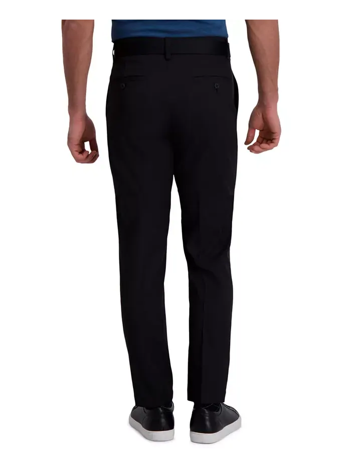 Брюки Cool Right Performance Flex Slim Fit с плоской передней частью Haggar — изображение 2 из 7, черный
