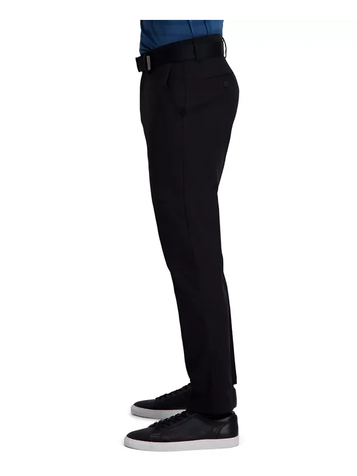 Брюки Cool Right Performance Flex Slim Fit с плоской передней частью Haggar — изображение 3 из 7, черный