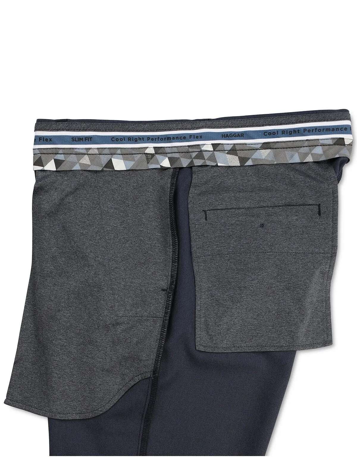 Брюки cool right performance flex slim fit flat front Haggar — изображение 6 из 9, чернильный