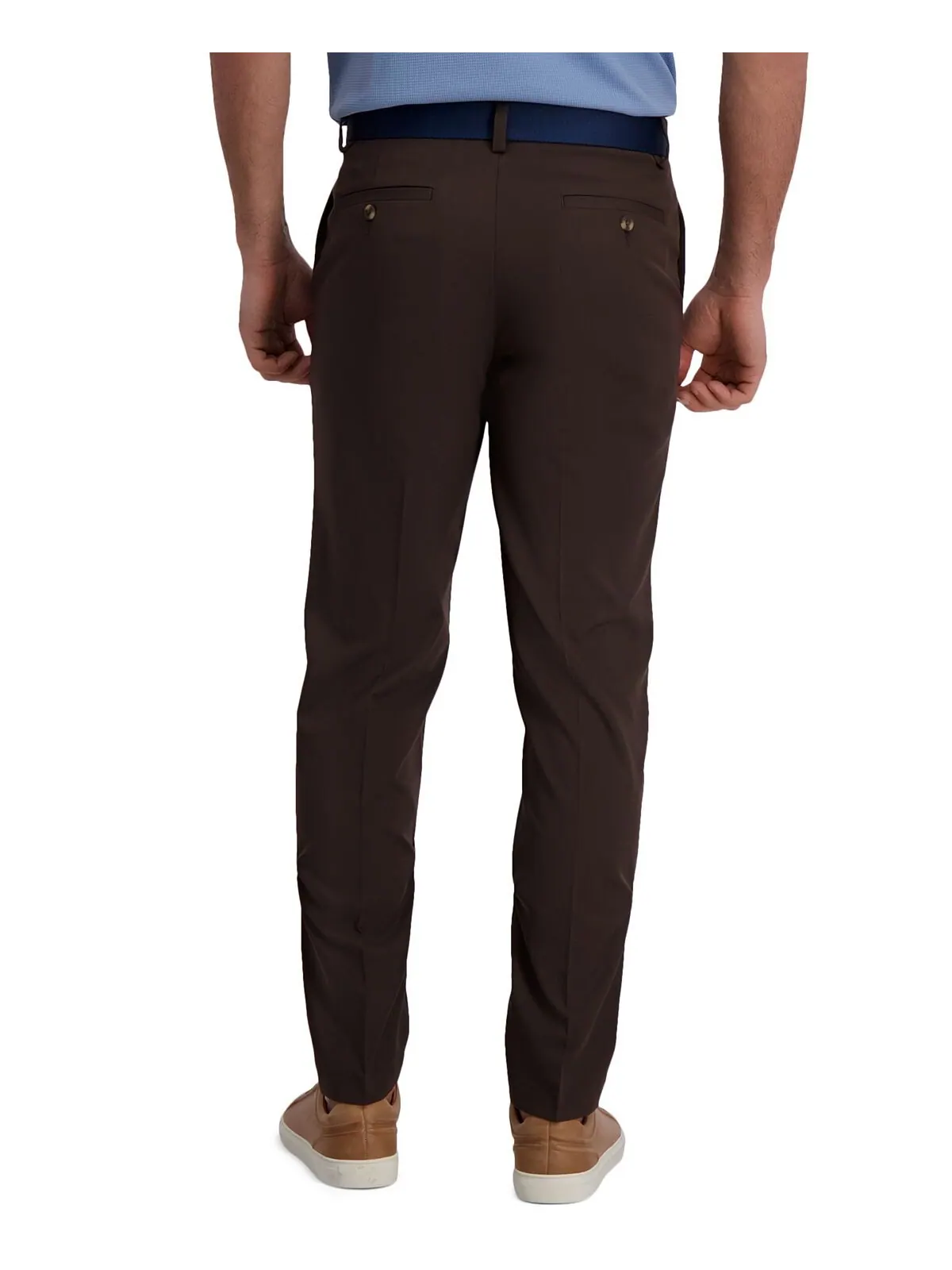 Брюки cool right performance flex slim fit flat front Haggar — изображение 2 из 6, коричневый