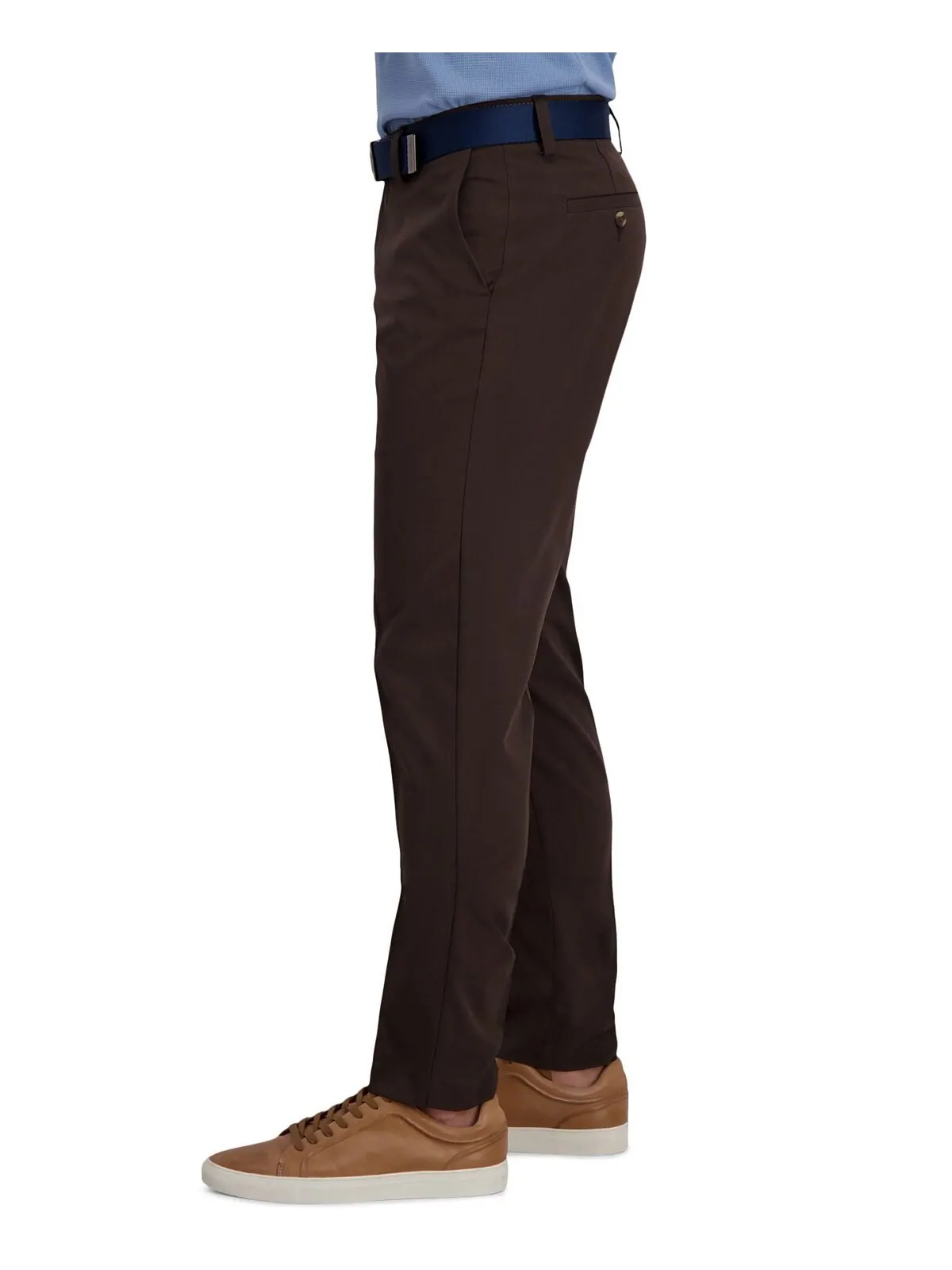 Брюки cool right performance flex slim fit flat front Haggar — изображение 3 из 6, коричневый