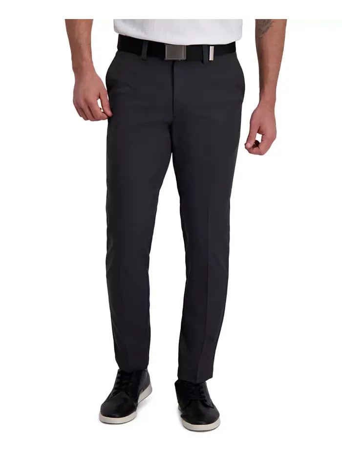 Брюки Cool Right Performance Flex Slim Fit с плоской передней частью Haggar — изображение 1 из 6, темный серый