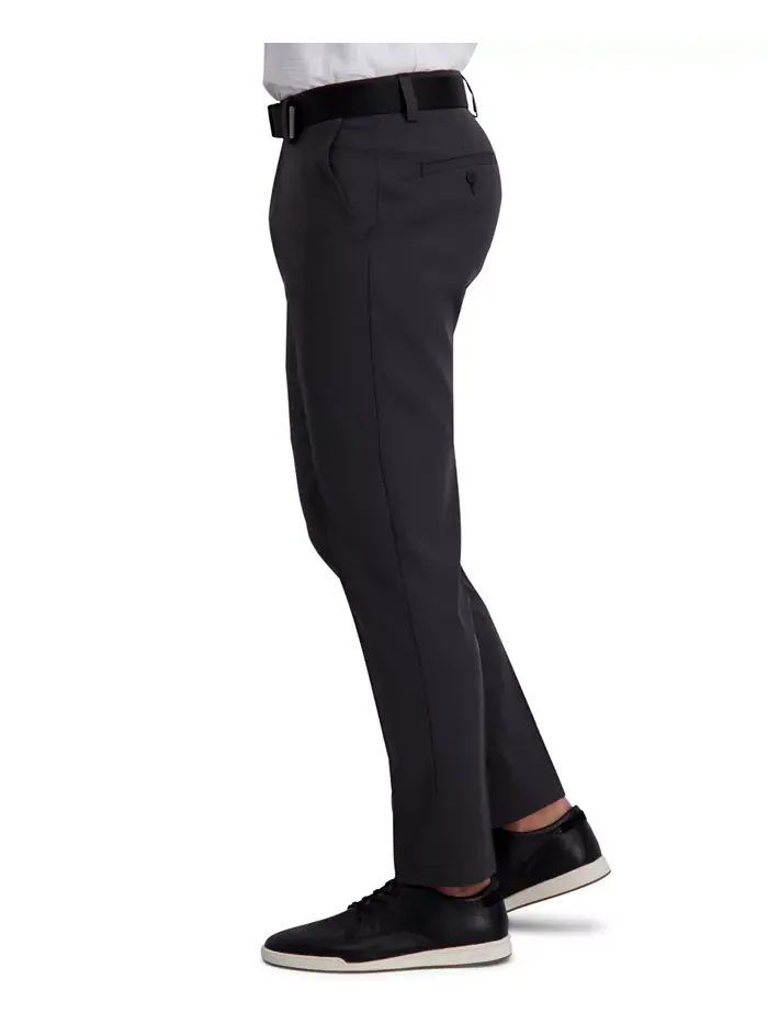 Брюки Cool Right Performance Flex Slim Fit с плоской передней частью Haggar — изображение 3 из 6, темный серый