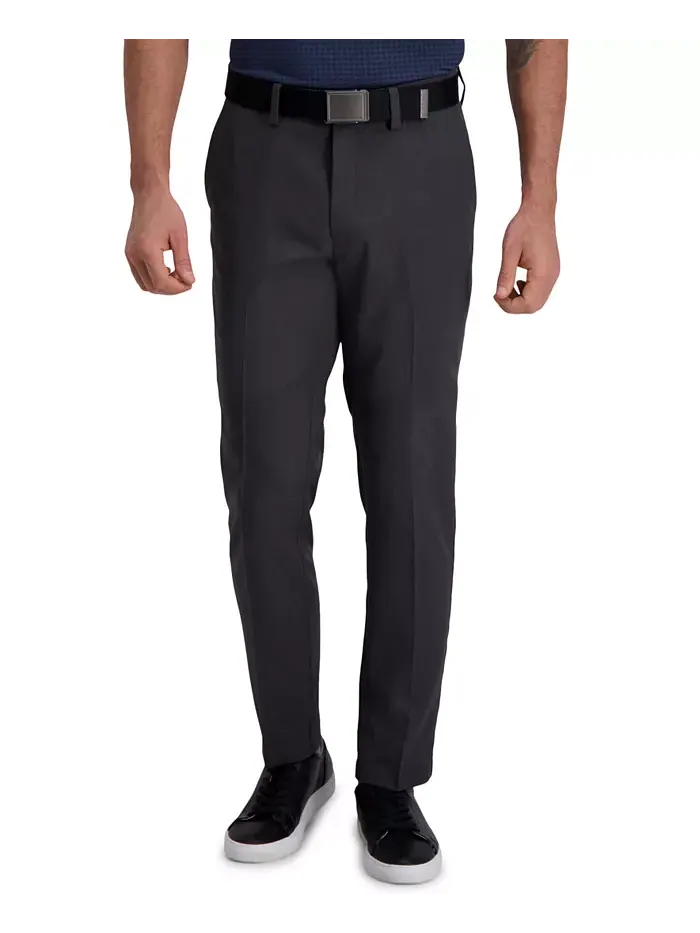 Брюки Cool Right Performance Flex Slim Fit с плоской передней частью Haggar — изображение 1 из 7, серый
