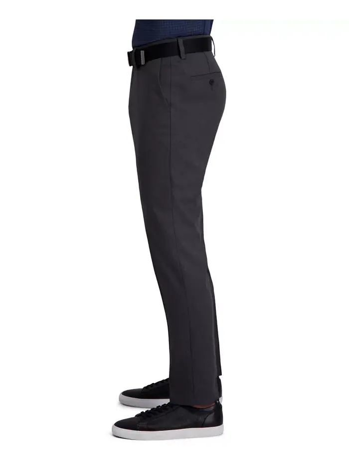 Брюки Cool Right Performance Flex Slim Fit с плоской передней частью Haggar — изображение 3 из 7, серый