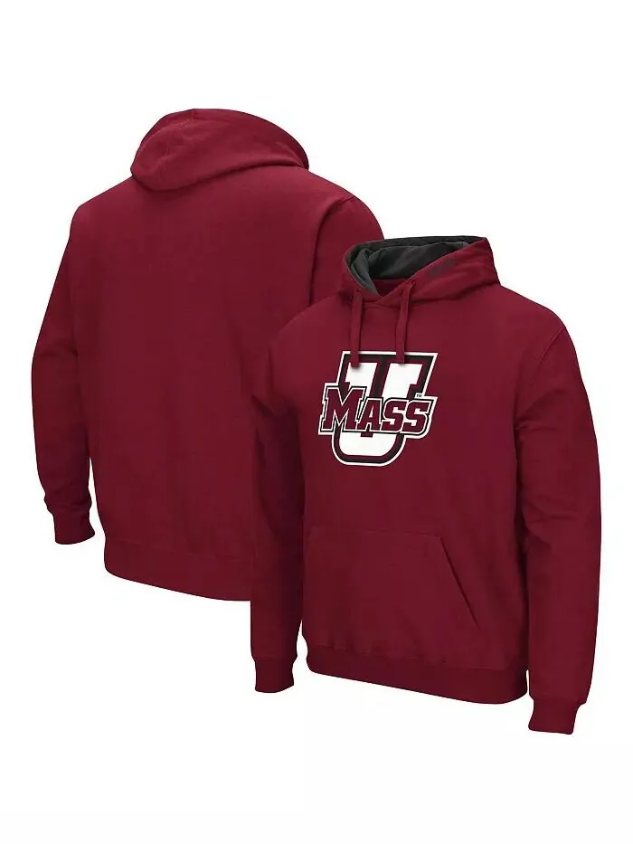 Мужская толстовка с капюшоном UMass Minutemen Arch and Logo Colosseum — изображение 1 из 3, коричневый