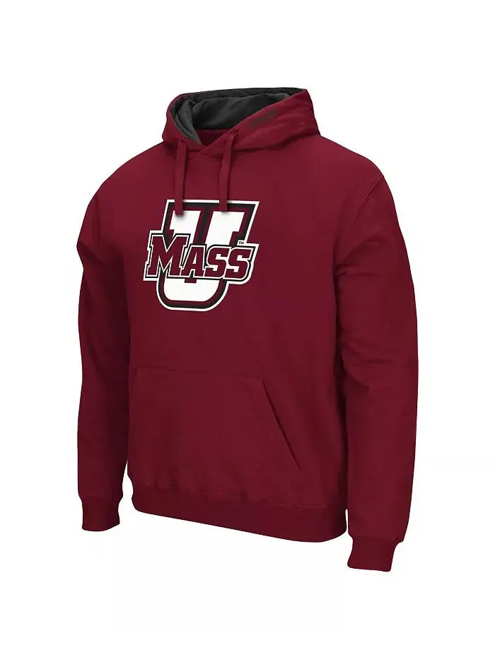 Мужская толстовка с капюшоном UMass Minutemen Arch and Logo Colosseum — изображение 3 из 3, коричневый