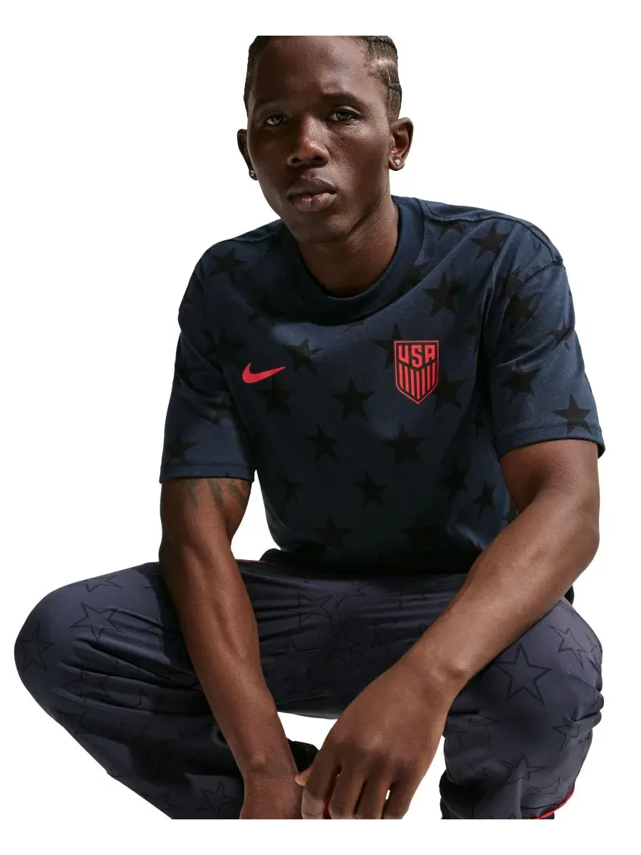 Мужская футболка с коротким рукавом с символикой сборной США по футболу Nike — изображение 4 из 4, черный