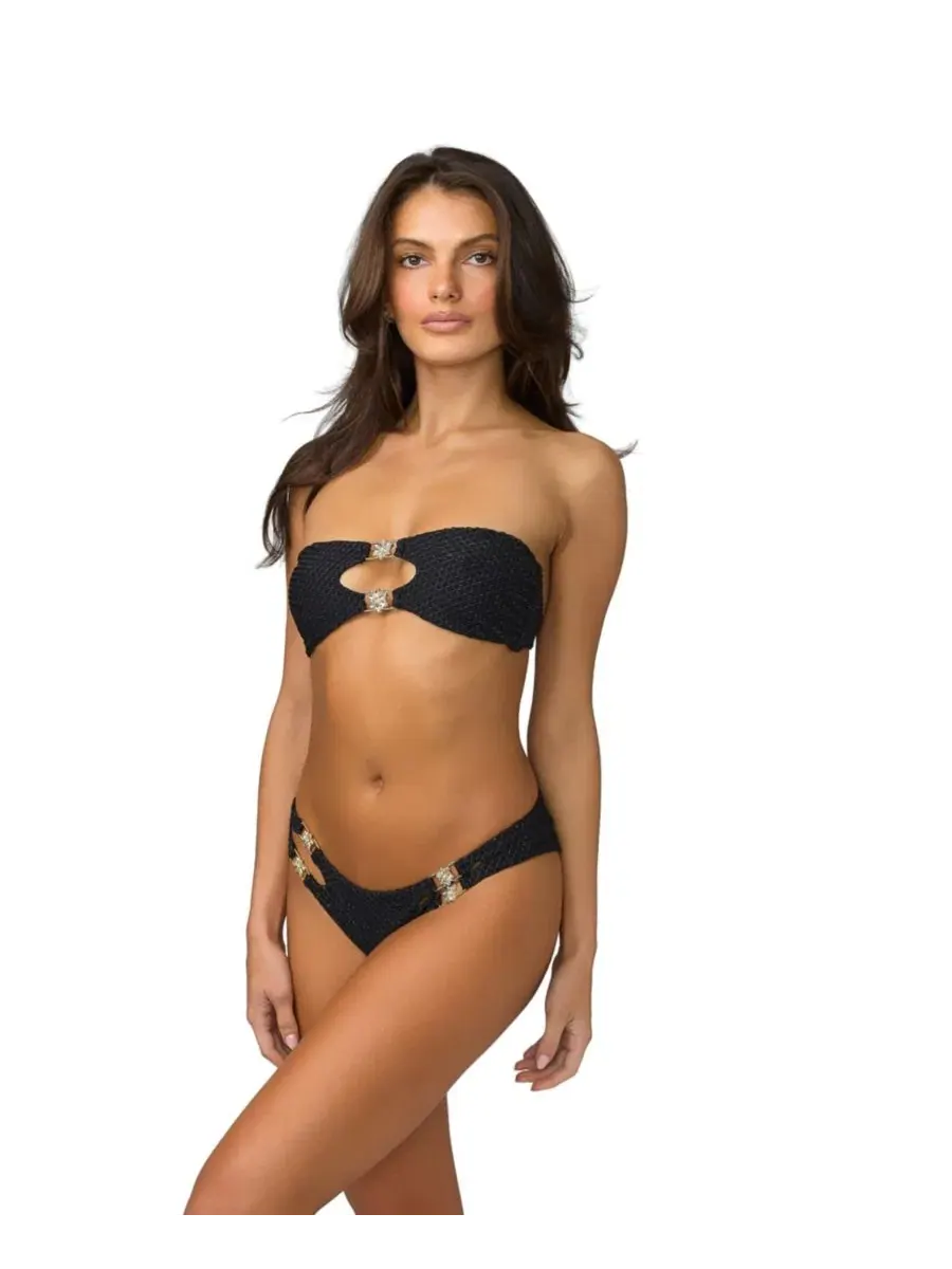 Женский бикини-топ Jane Bandeau Beach Bunny Swimwear — изображение 3 из 5, черный