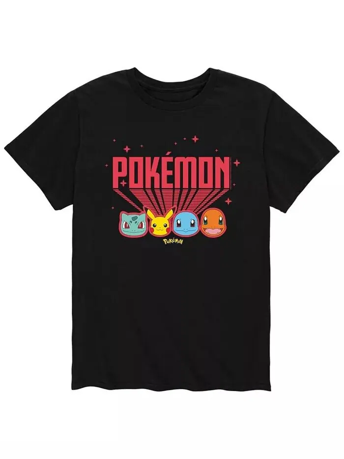 Мужская футболка Pokemon Retro AIRWAVES — изображение 1 из 2, черный