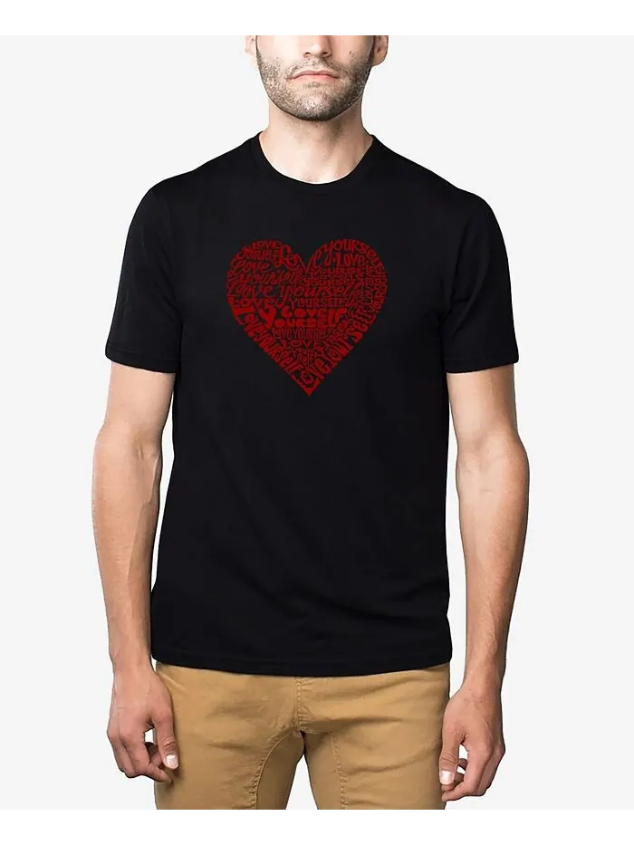 Мужская футболка Love Yourself Premium Blend Word Art LA Pop Art — изображение 1 из 5, черный
